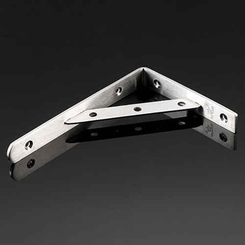 Metal bracket support for cabinet granite counter top