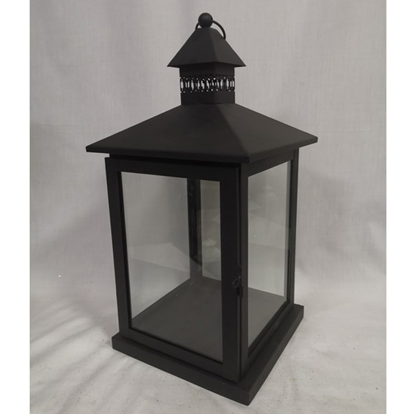 Square black metal lantern